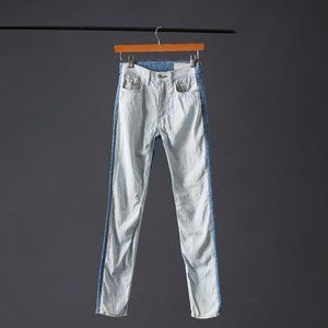 Rag & Bone Two Tone HR Skinny Jeans